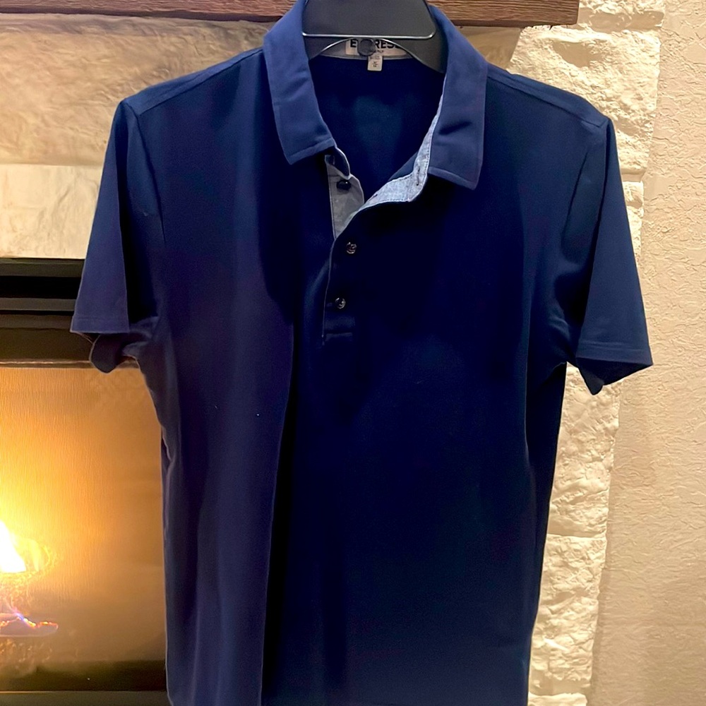 Express Men’s Polo Navy Blue Size Medium Stretch
